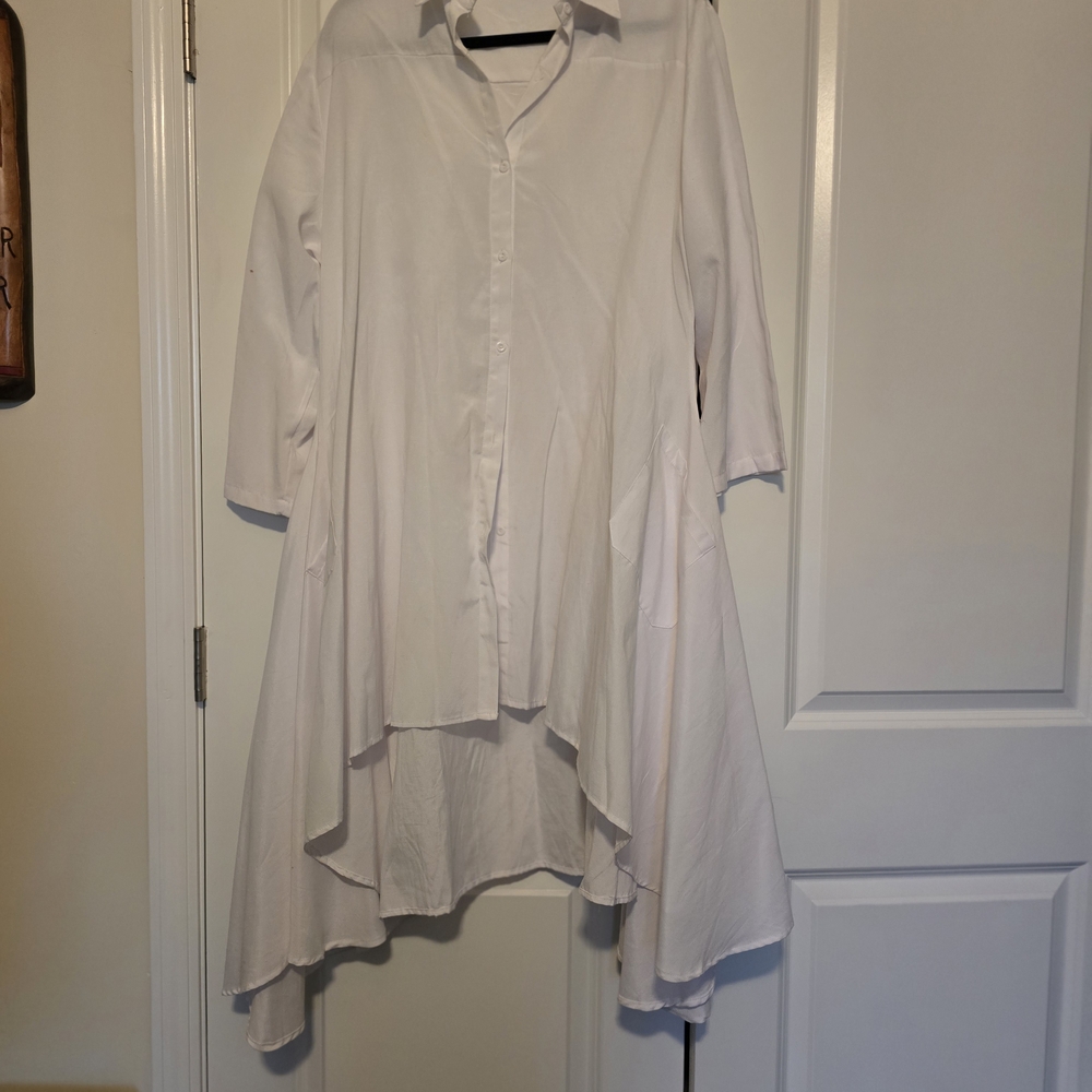 ViVI Classic White Polyester Shirt - Picture 3 of 6